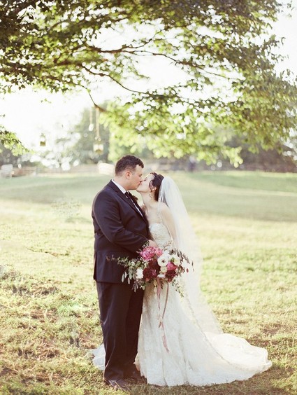 Outdoor wedding portrait