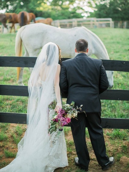 Outdoor wedding portrait