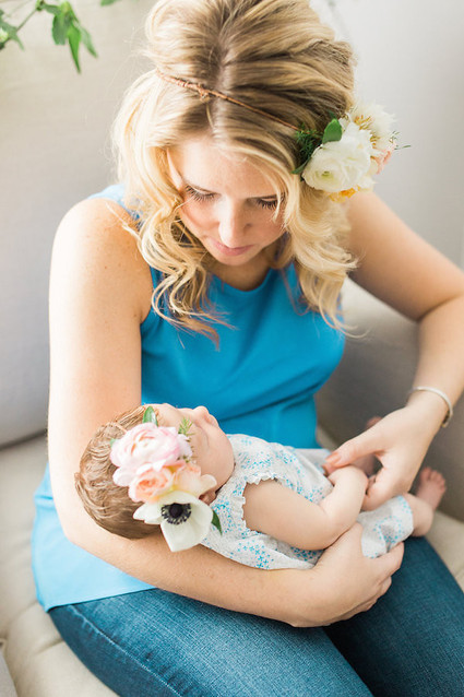 floral newborn photos