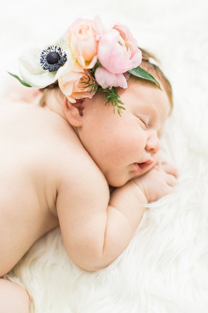 flower crown newborn photos Inspiration