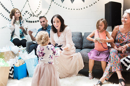 black and white baby shower