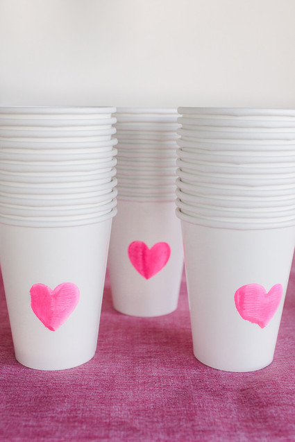 heart stamped cups