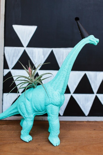 Modern dinosaur birthday party
