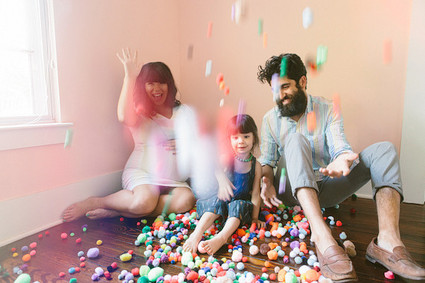 confetti family photos