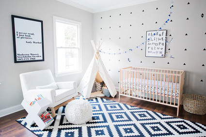 black and white boys nursery Inspiration
