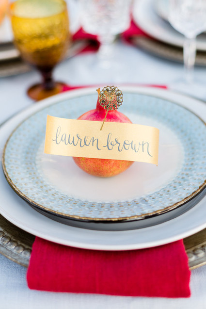 Calligraphy escort cards