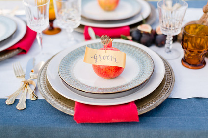 Fall wedding place setting