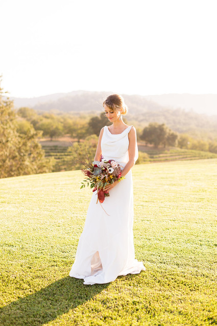 Wine country bridal portrait