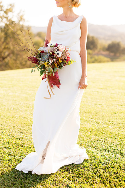 Wine country bridal portrait