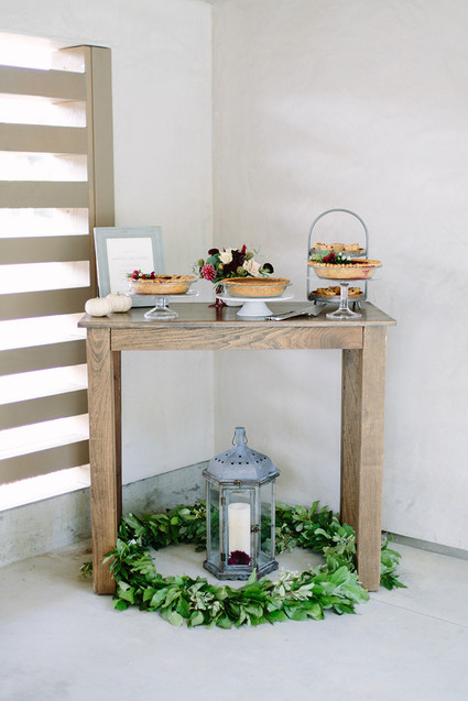 Harvest dinner party dessert table