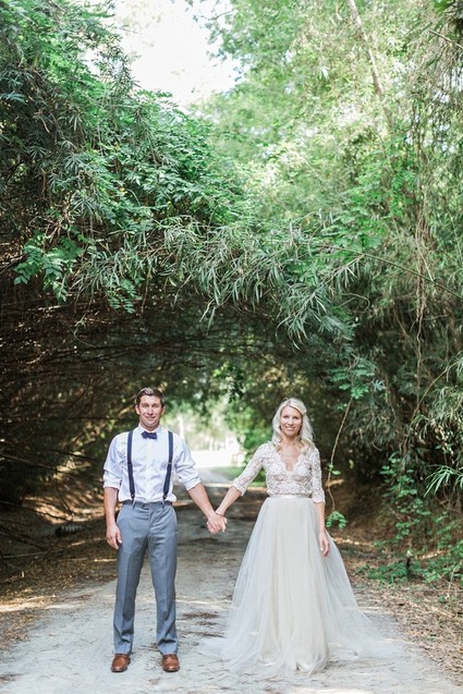 Outdoor wedding portrait