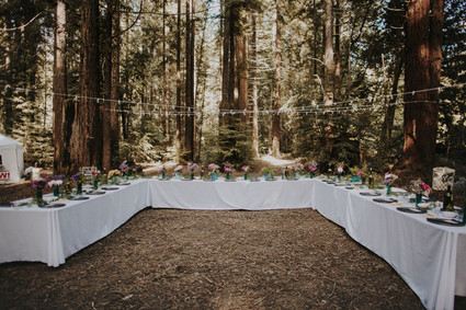 Outdoor wedding reception