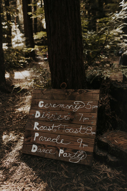 Rustic wooden signage