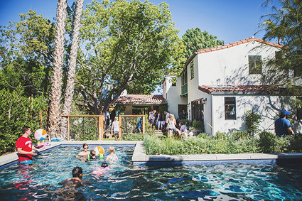 neon pool party for kids