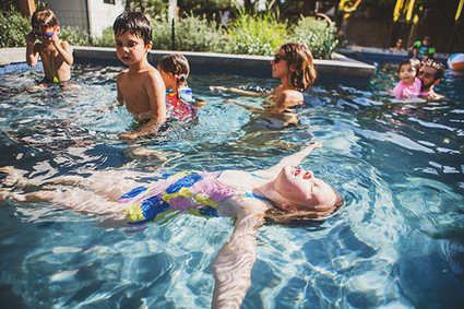 neon pool party for kids