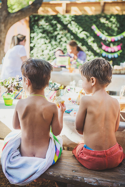 neon pool party for kids