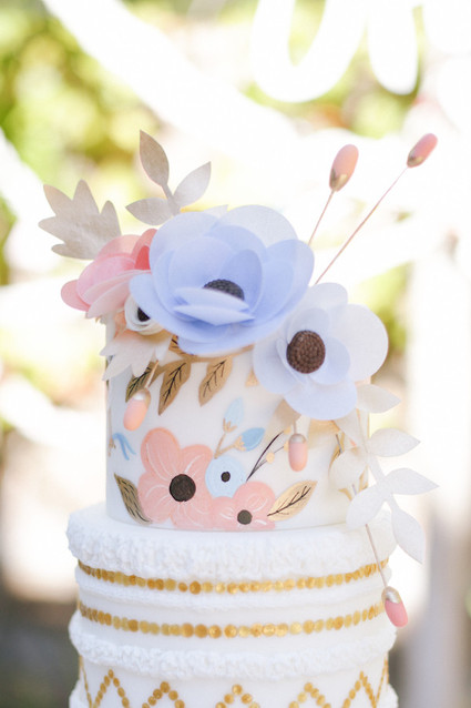 rifle paper inspired cake