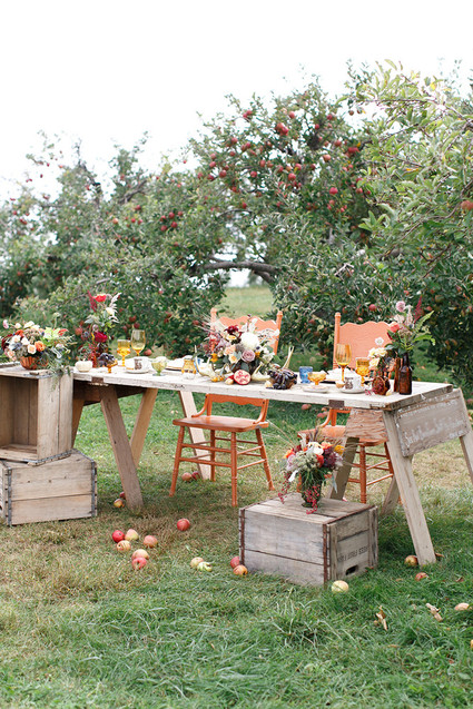 Fall wedding tablescape