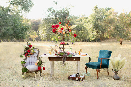 Vintage fall lounge area