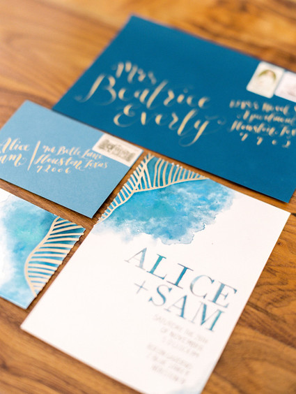Watercolor invitation suite