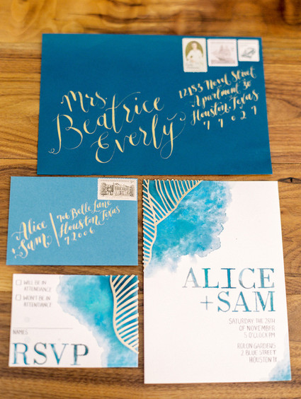 Watercolor invitation suite