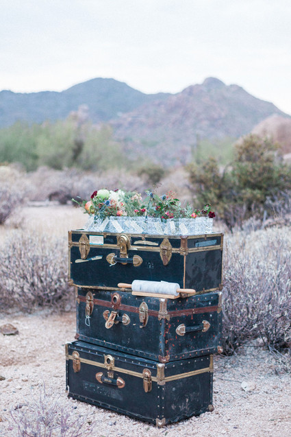 Whimsical desert wedding decor