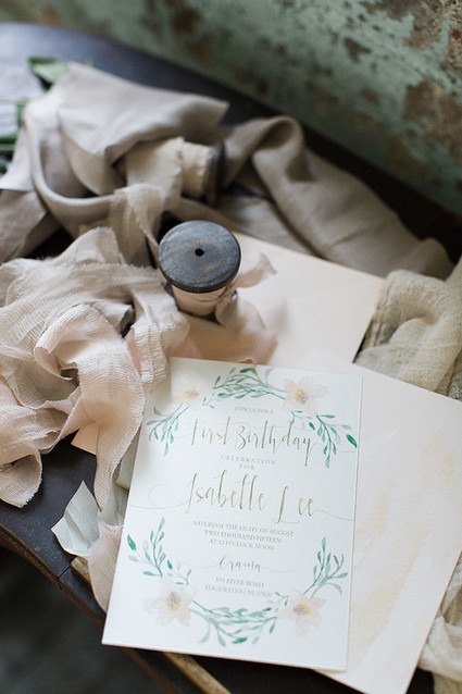 Elegant birthday invites