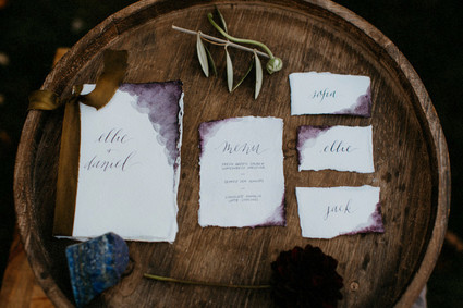 Fall wedding invitation suite