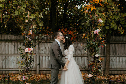Fall wedding portrait