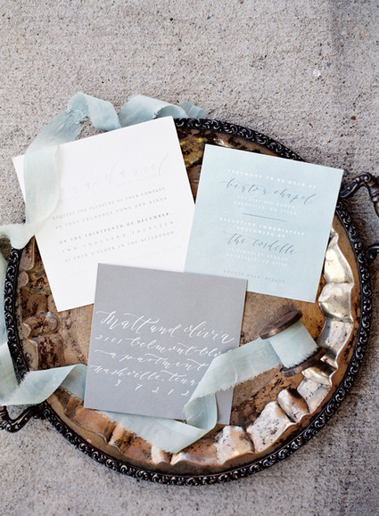 Winter wedding invitation suite