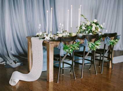 Winter wedding tablescape
