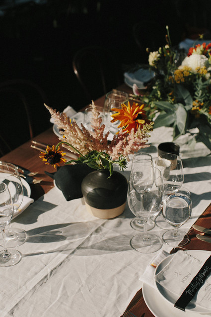 Rustic wedding florals