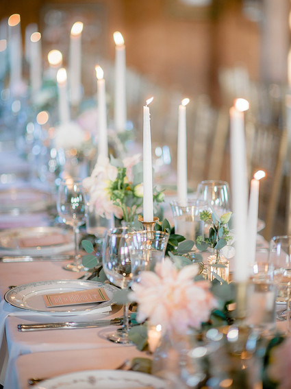 Romantic wedding tablescape