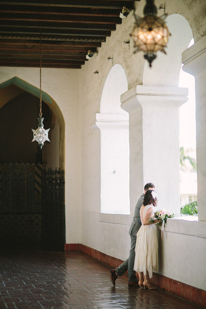 Santa Barbara courthouse elopement portrait