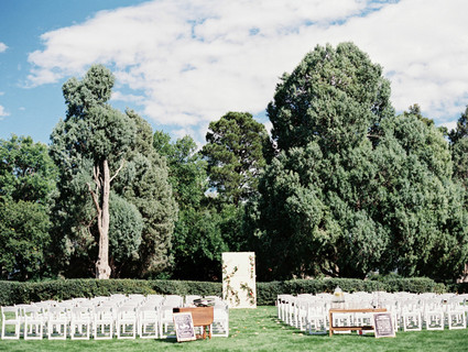Outdoor wedding ceremony