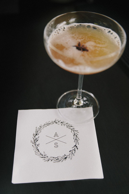 Monogramed cocktail napkins Inspiration