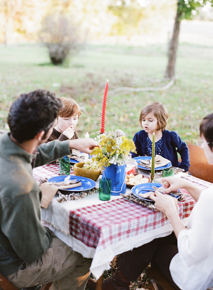 Fall farm dinner outside