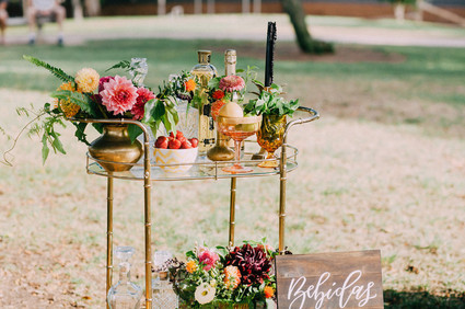 Bar cart decor