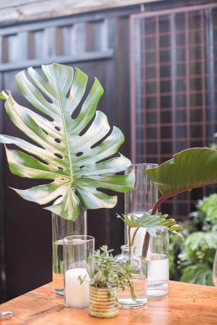 Palm leaf decor