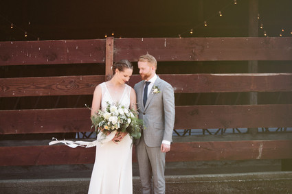 Romantic ranch wedding portrait