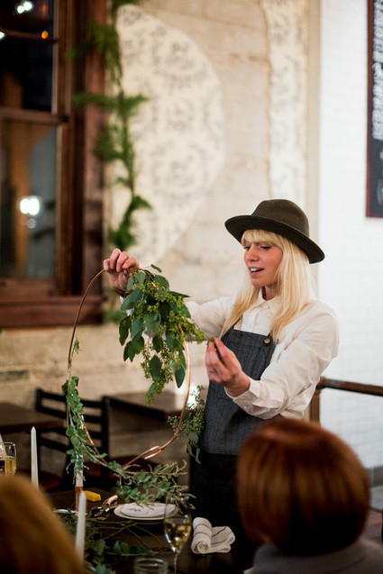 DIY holiday wreath party idea