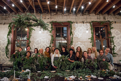 DIY holiday wreath party idea
