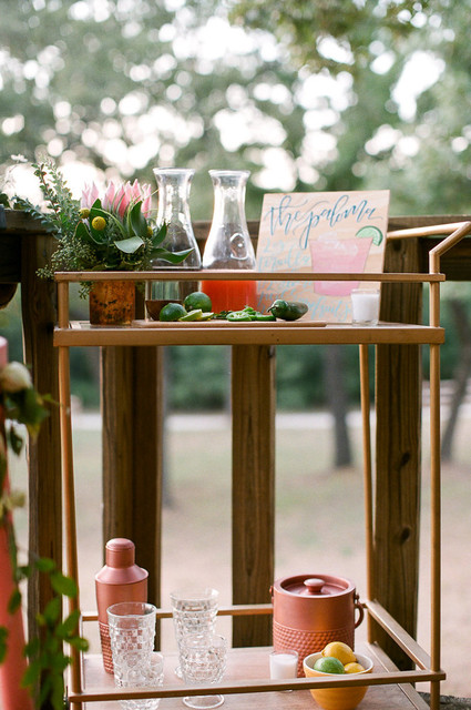 Vintage bar cart