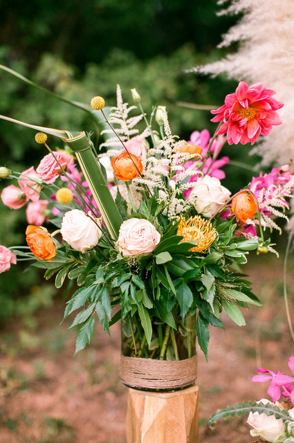 Bohemian ceremony decor