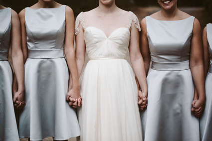 Silver bridesmaid dresses