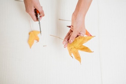 DIY fall leaf crown