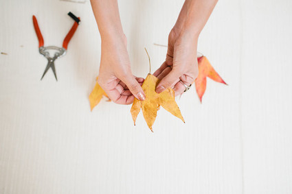 DIY fall leaf crown