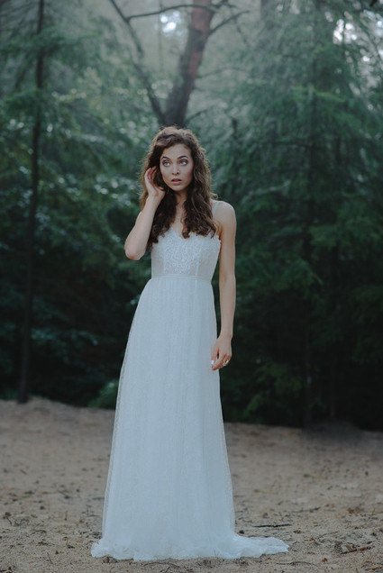 Simple bridal gown