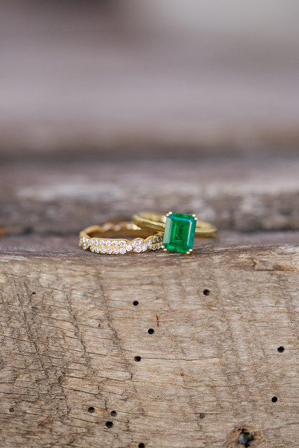 Emerald wedding ring