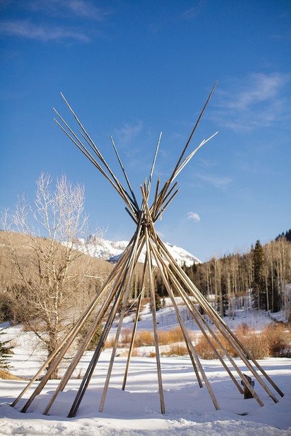 Snowy Colorado wedding